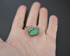 Nepali Tibetan Turquoise Ring - Size 8.5