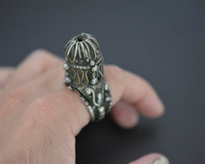 Antique Yemeni Tower Ring - Size 8.75