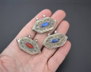 Kazakh Lapis Lazuli or Carnelian Pendant