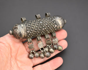 Large Yemeni Bedouin Hirz Pendant with Bells