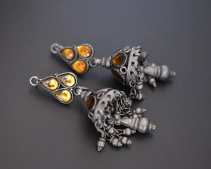 Bold Rajasthani Jhumka Glass Earrings