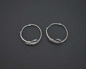 Silver Snake Hoop Earrings - SMALL/MEDIUM