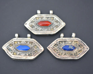 Kazakh Lapis Lazuli or Carnelian Pendant