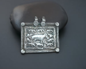 Indian Silver Hindu Pendant With Family