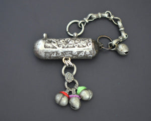 Silver Taviz Pendant with Cotton and Bells