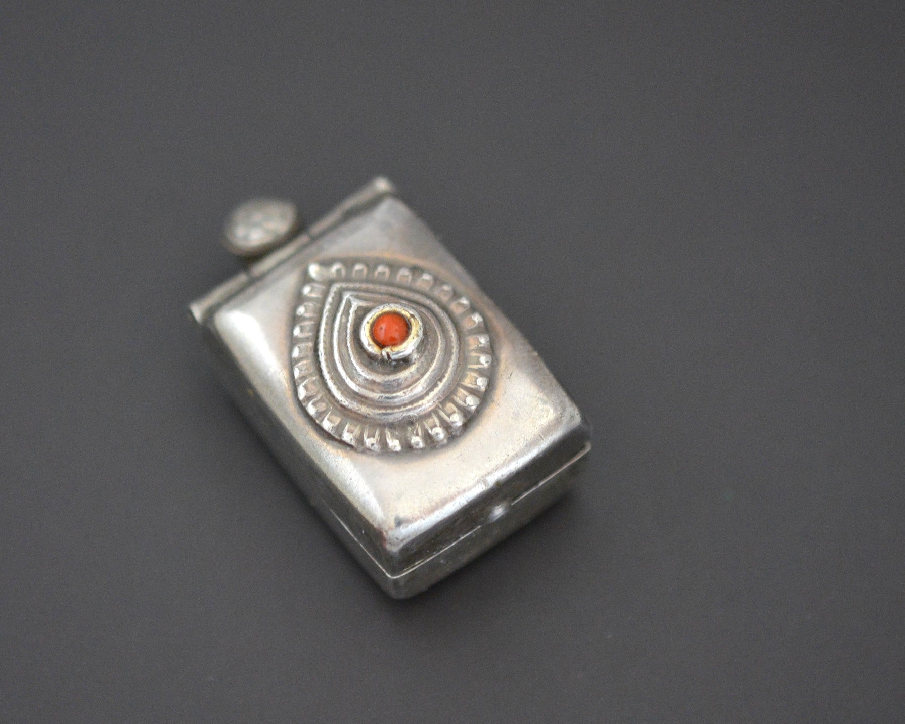 Openable Box Pendant from India with Coral