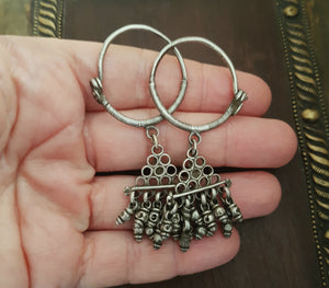 Rajasthani Silver Hoop Earrings