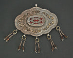 Kazakh Silver Pendant with Dangles