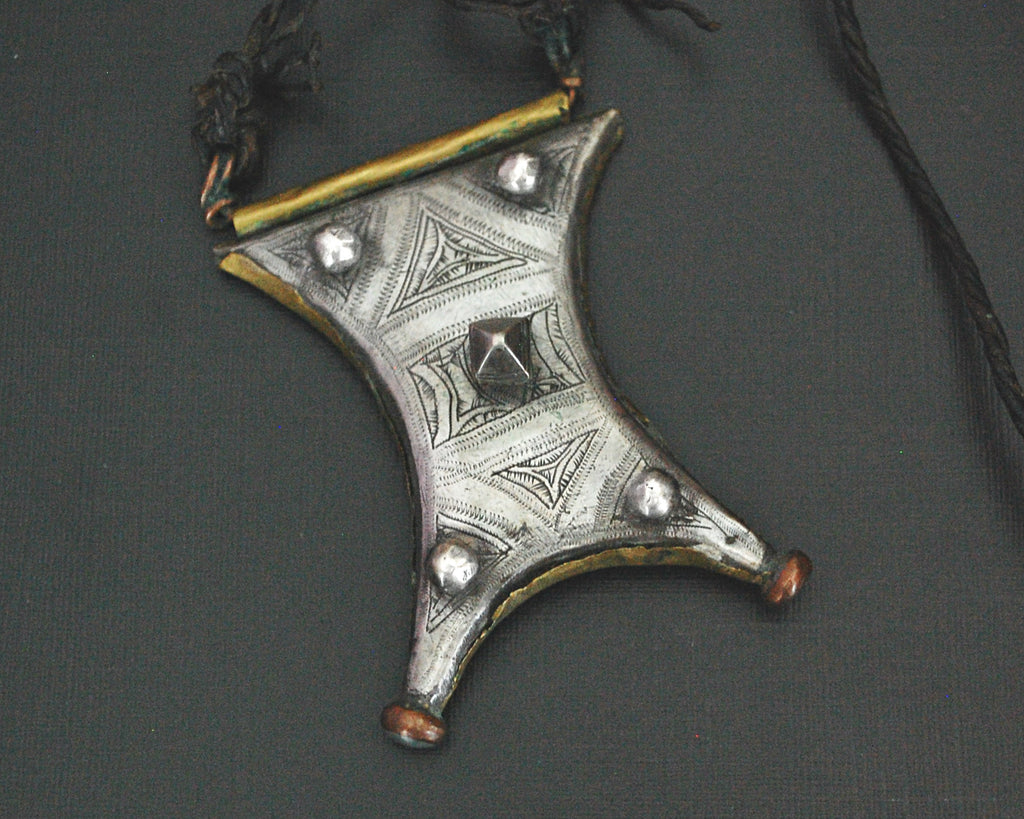 Tuareg Tcherot Talisman Pendant on Leather Cord