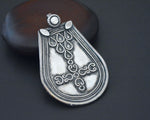 Long Indian Silver Pendant