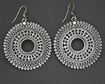 Indian Sterling Silver Mandala Earrings