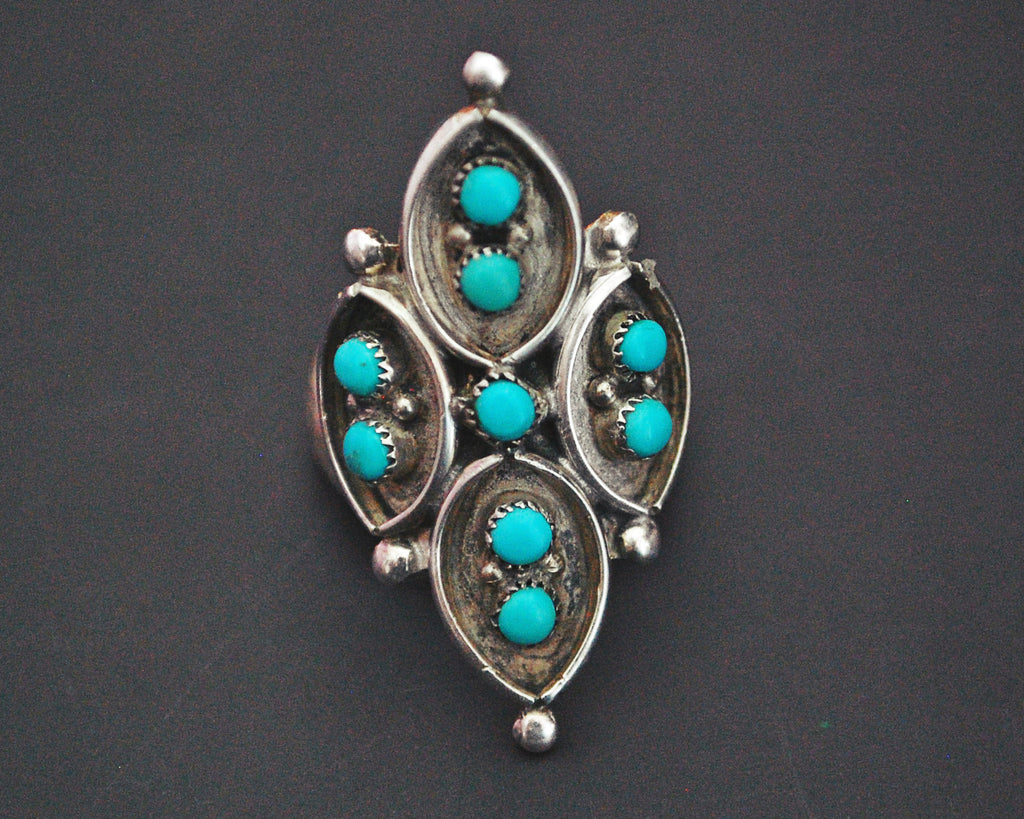 Native American Zuni Turquoise Ring - Size 6