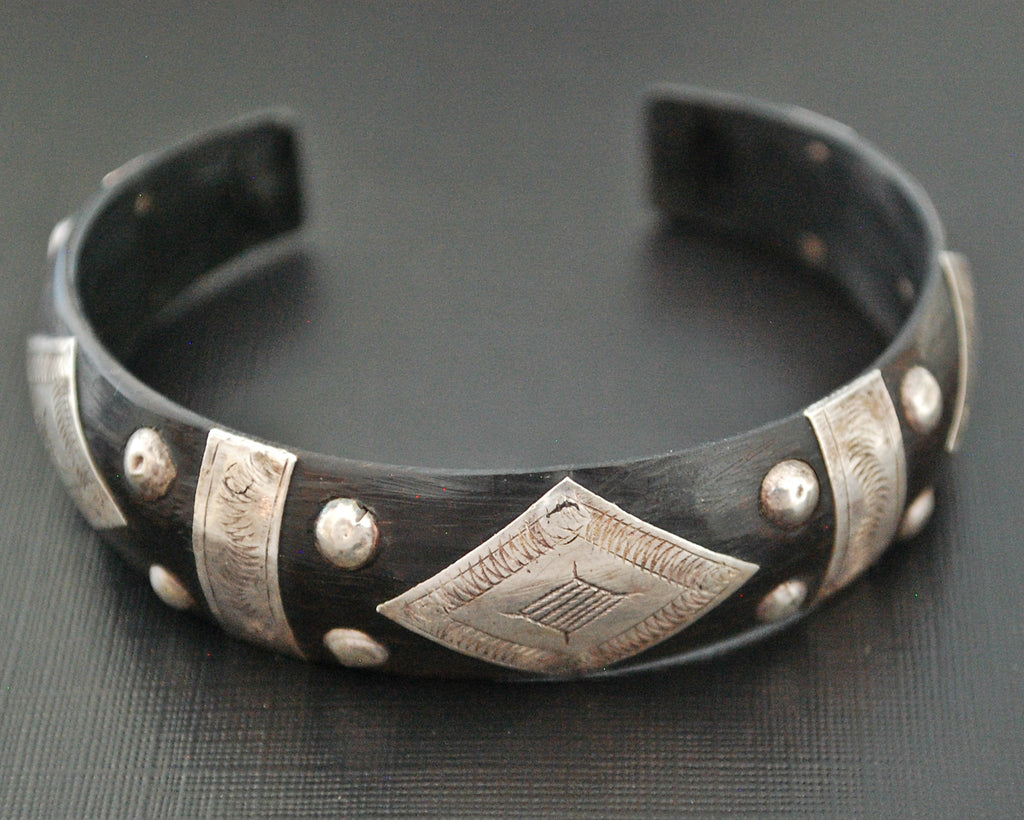 Tuareg Silver Cuff Bracelet with Engravings