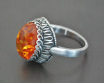 Ethnic Amber Ring - Size 7.5