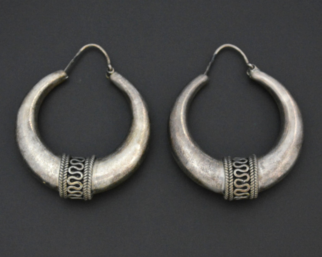 Ethnic Hoop Earrings - LARGE