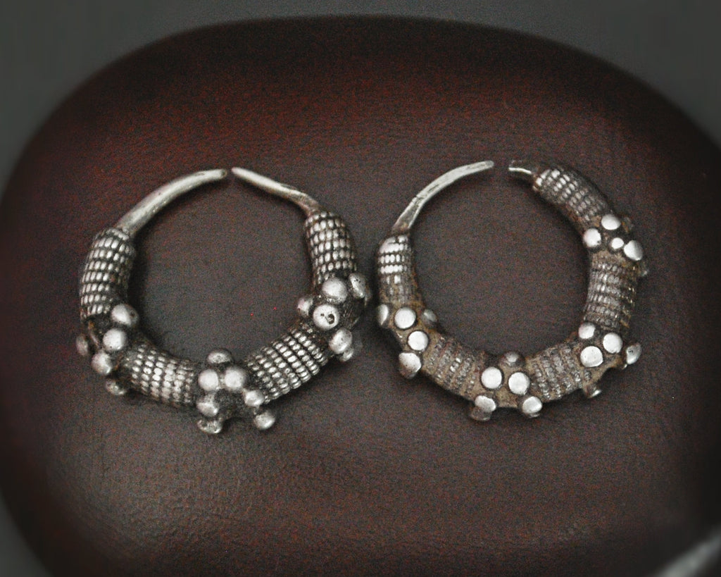 Antique Mauritanian Hoop Earrings - SMALL