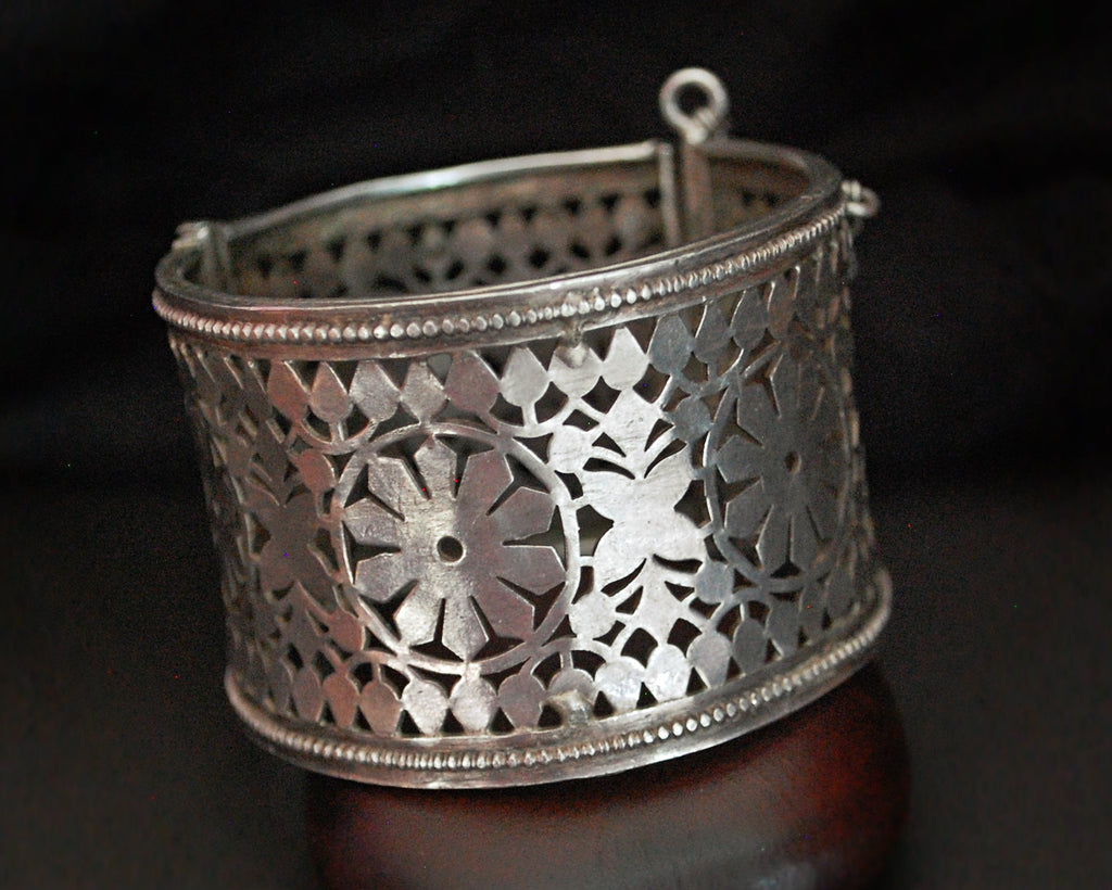 Wide Afghani Hinged Cuff Bracelet