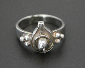 Vintage Shiva Lingam Ring - Size 7.5 - Sterling Silver