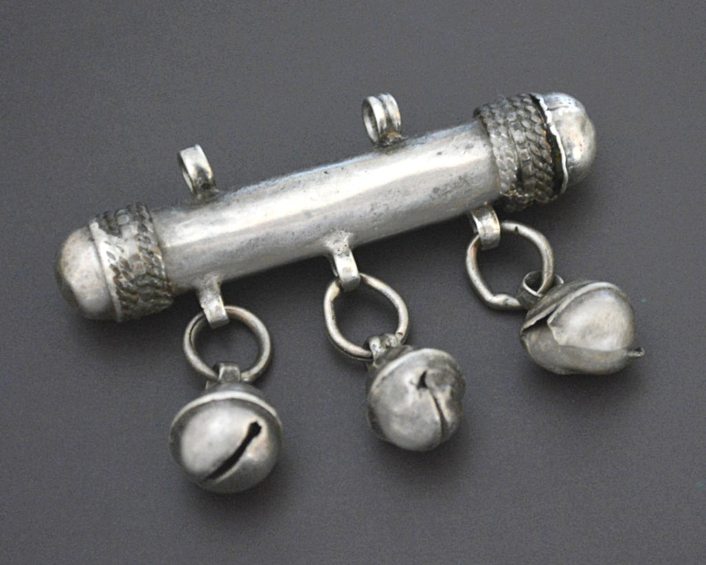 Ottoman Silver Pendant with Bells