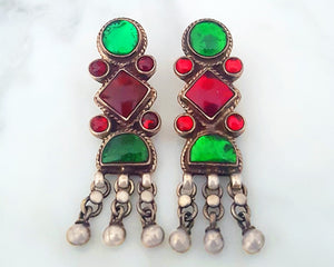 Rajasthani Earrings with Glass and Bells