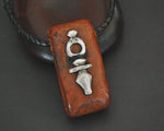 Tuareg Cross Leather Talisman Pendant on Leather Cord