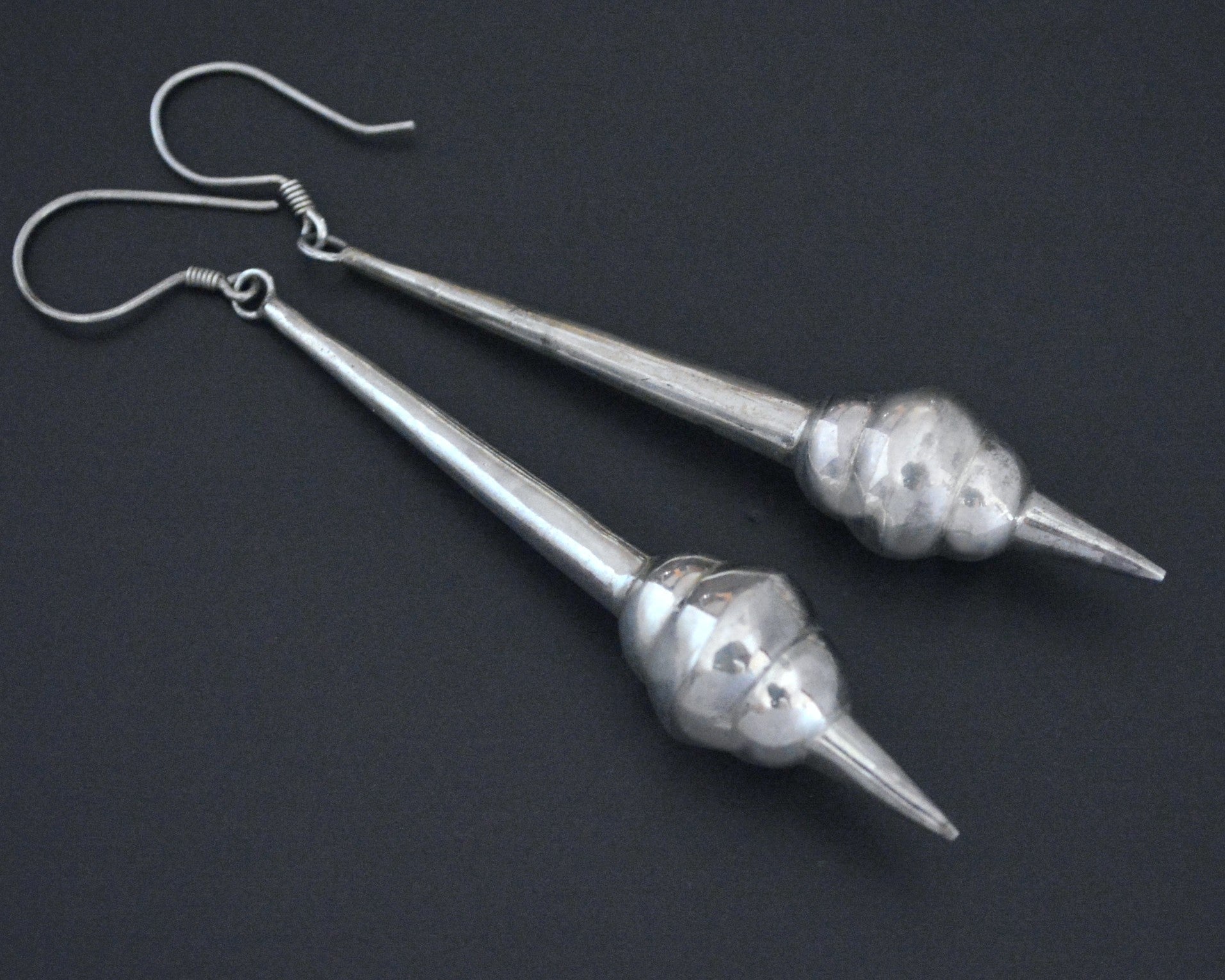 Long Ethnic Spike Earrings from India