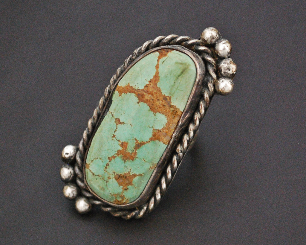 Splendid Navajo Turquoise Ring - Size 4