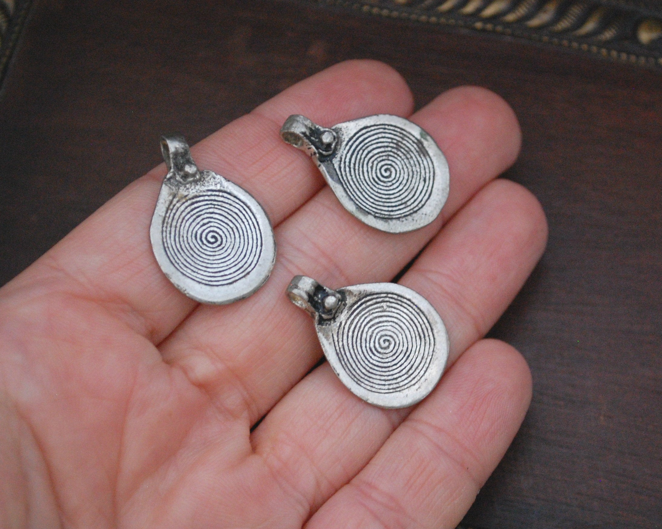 Set of Three Berber Spiral of Life Pendants