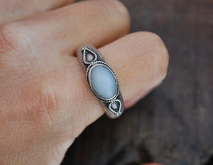 Afghani Ring with Marble Stone - Size 9