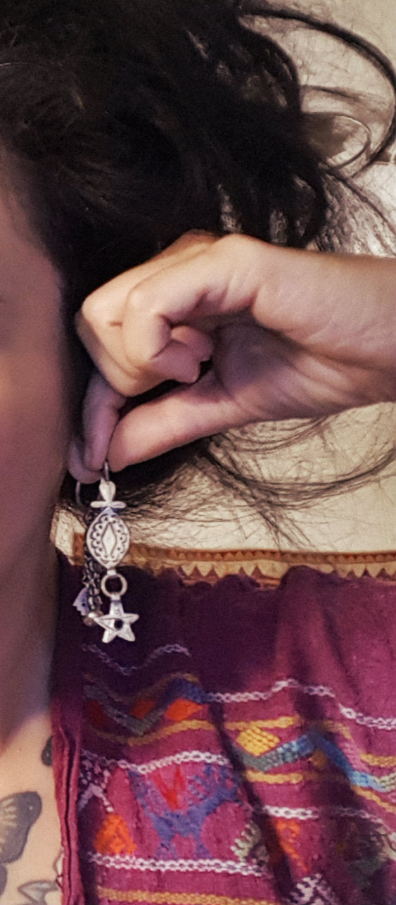 Old Berber Earrings with Stars