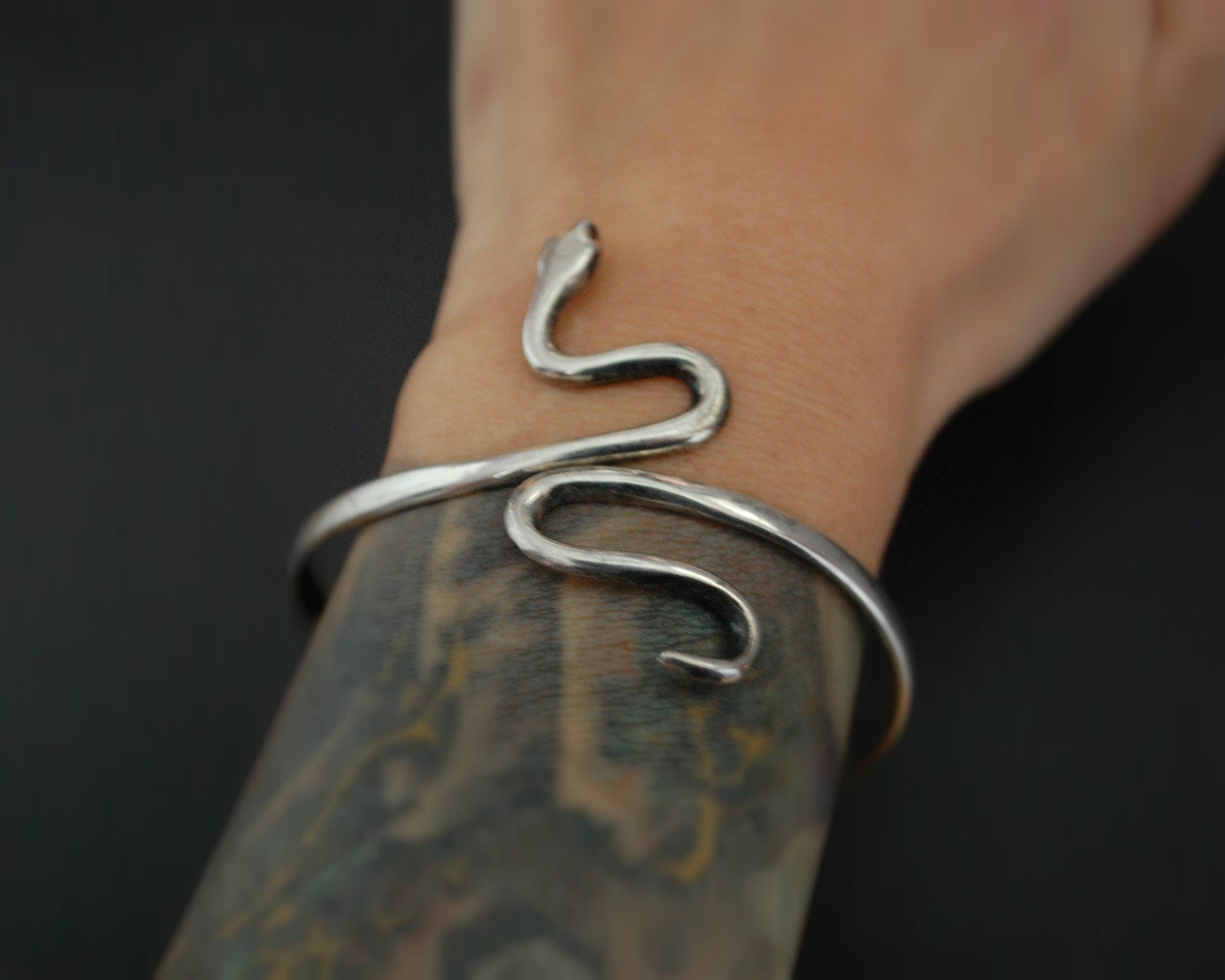 Sterling Silver Snake Bracelet