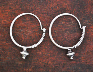 Afghani Poppy Hoop Earrings