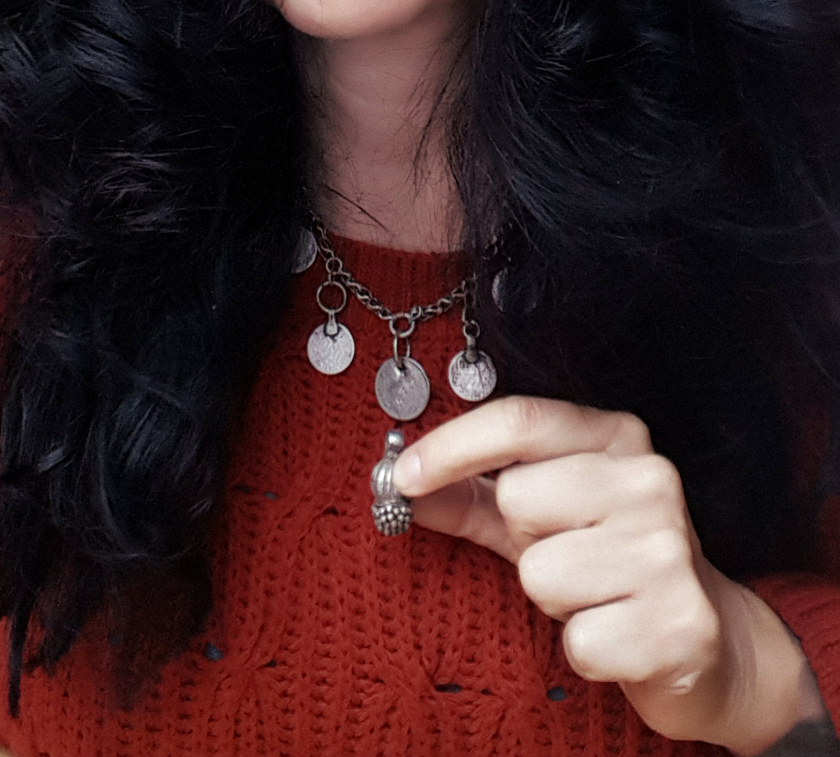 Old Rajasthani Silver Amulet Pendant