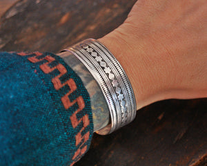 Vintage Afghani Silver Cuff Bracelet