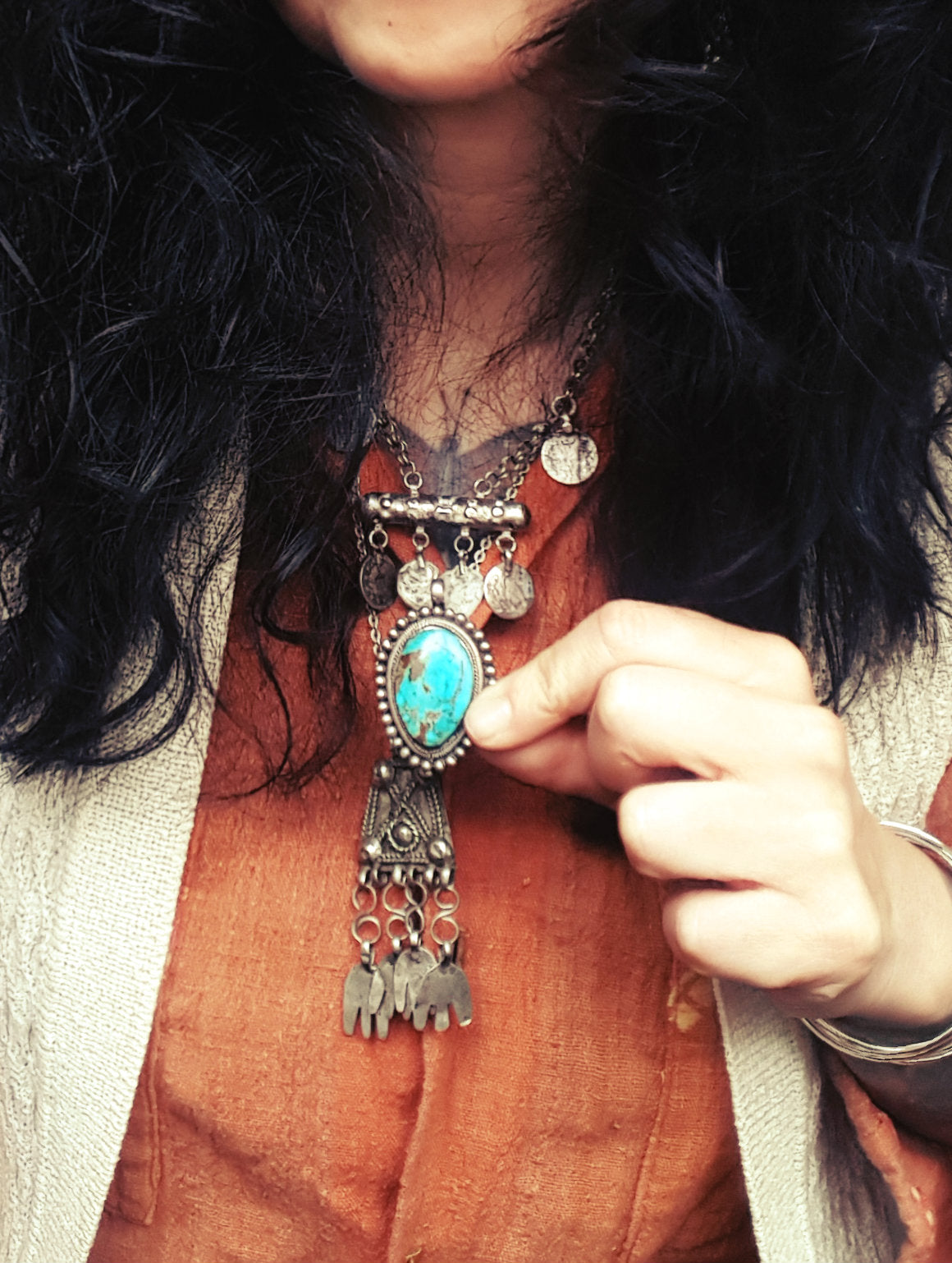 Native American Turquoise Pendant