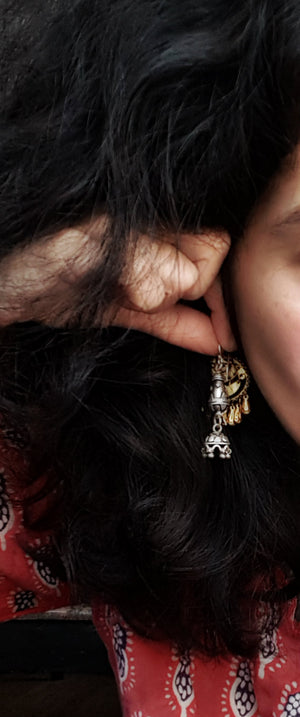 NextBuye Rajsthani Meenakari Jhumka Earrings