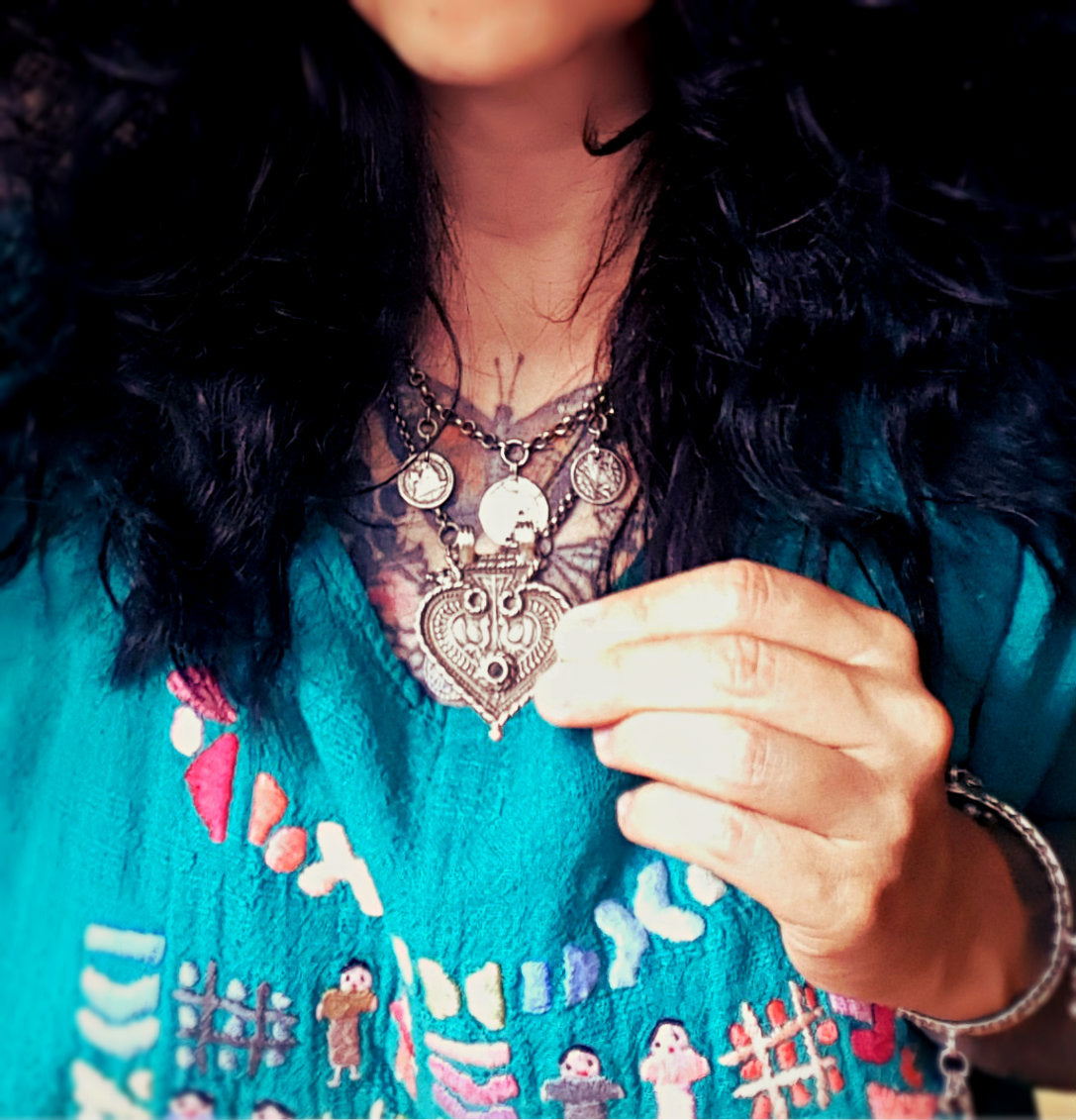 Rajasthani Silver Peacock Pendant