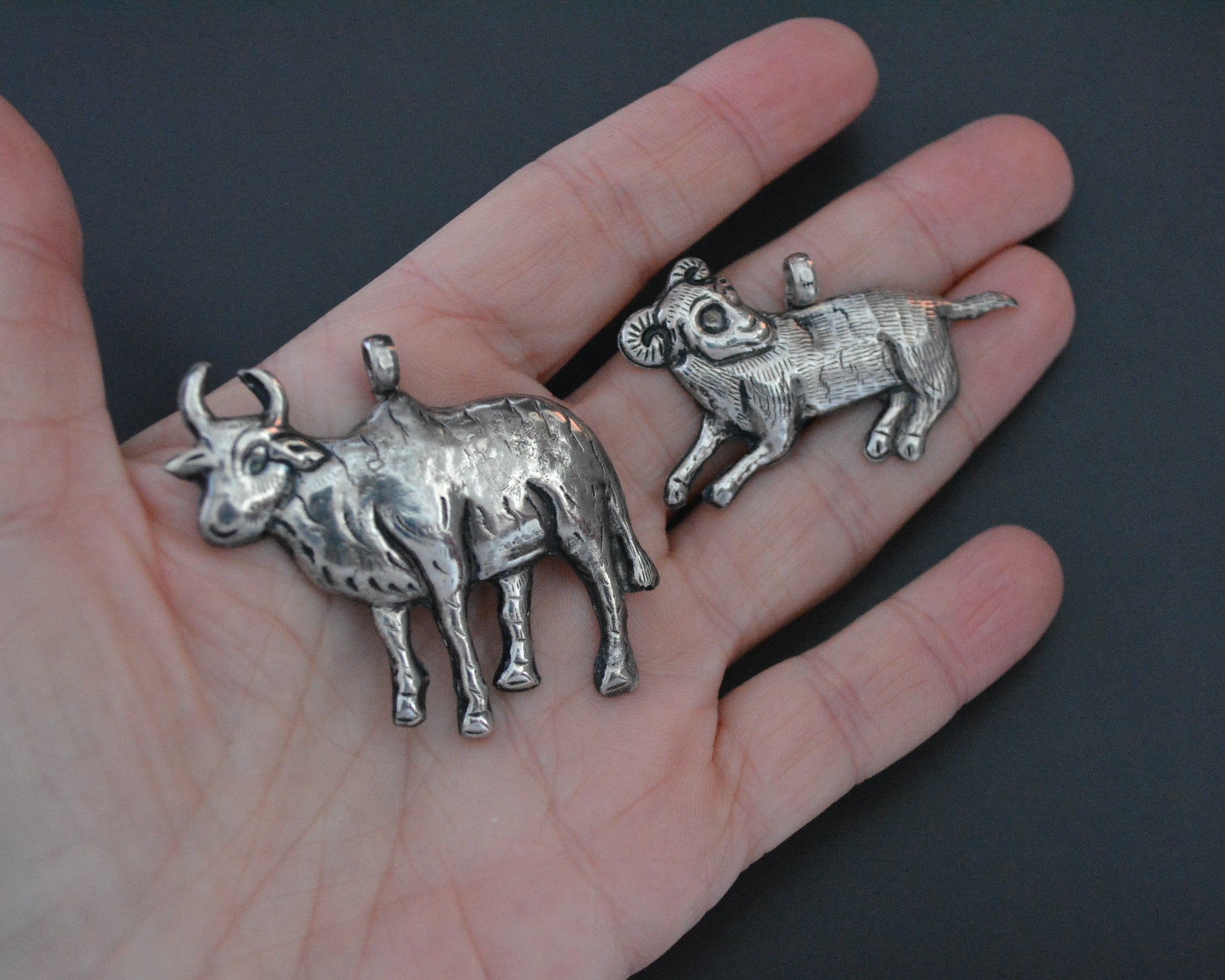 Nepali Animal Pendant - Ram and Cow