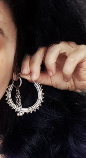 Large Afghani Hoop Earrings