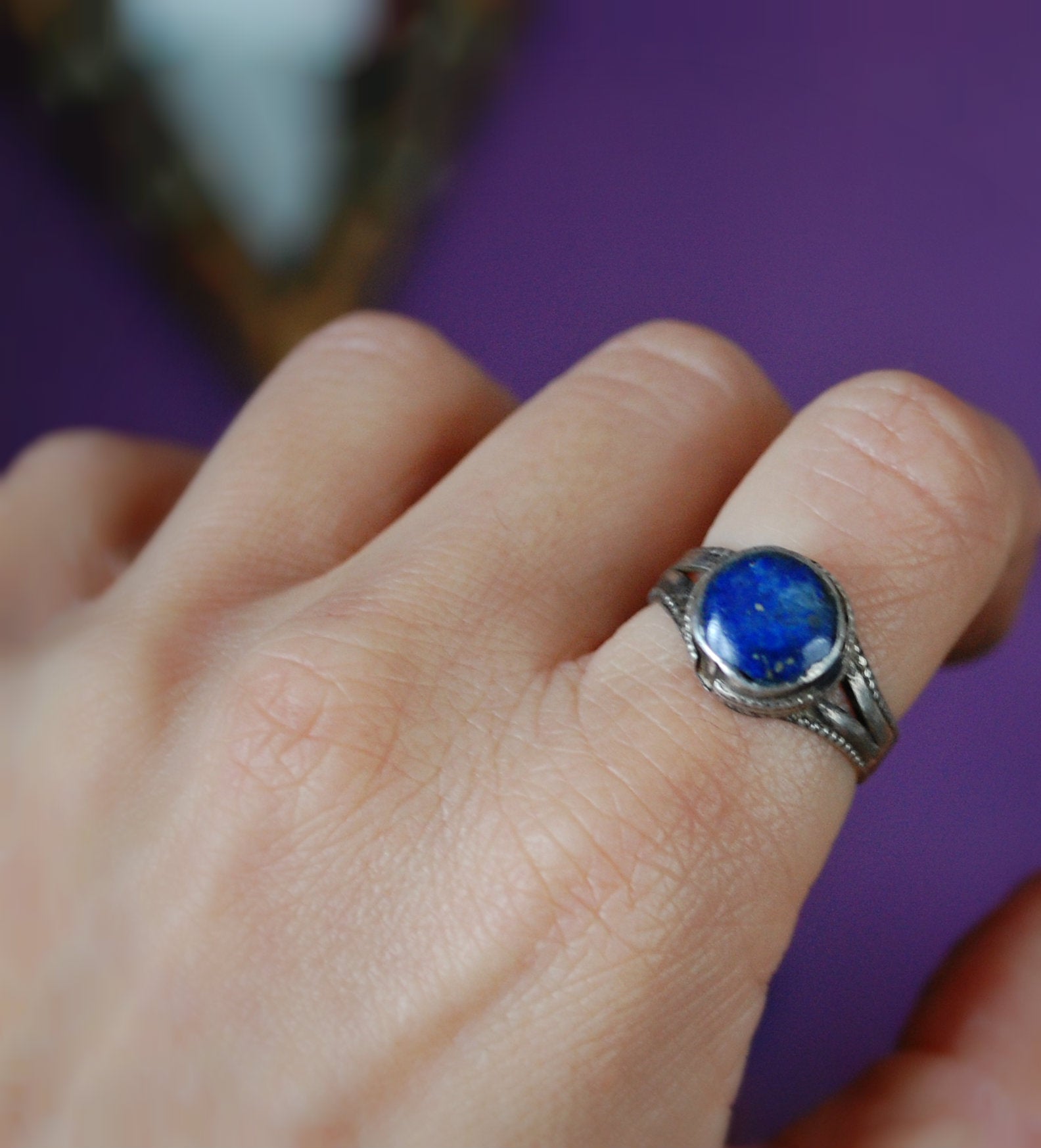 Afghani Lapis Lazuli Ring - Size 8.25