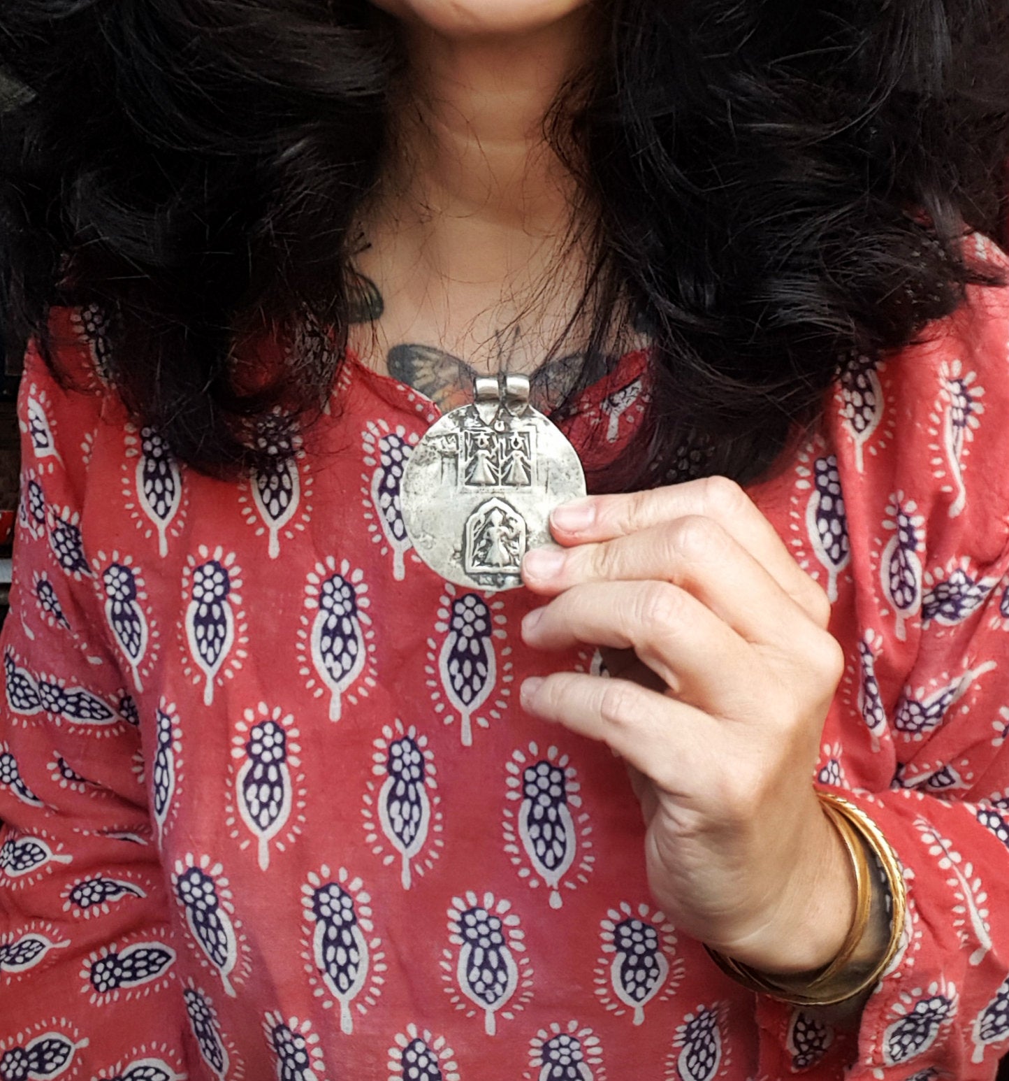 Old Indian Hindu Amulet Pendant