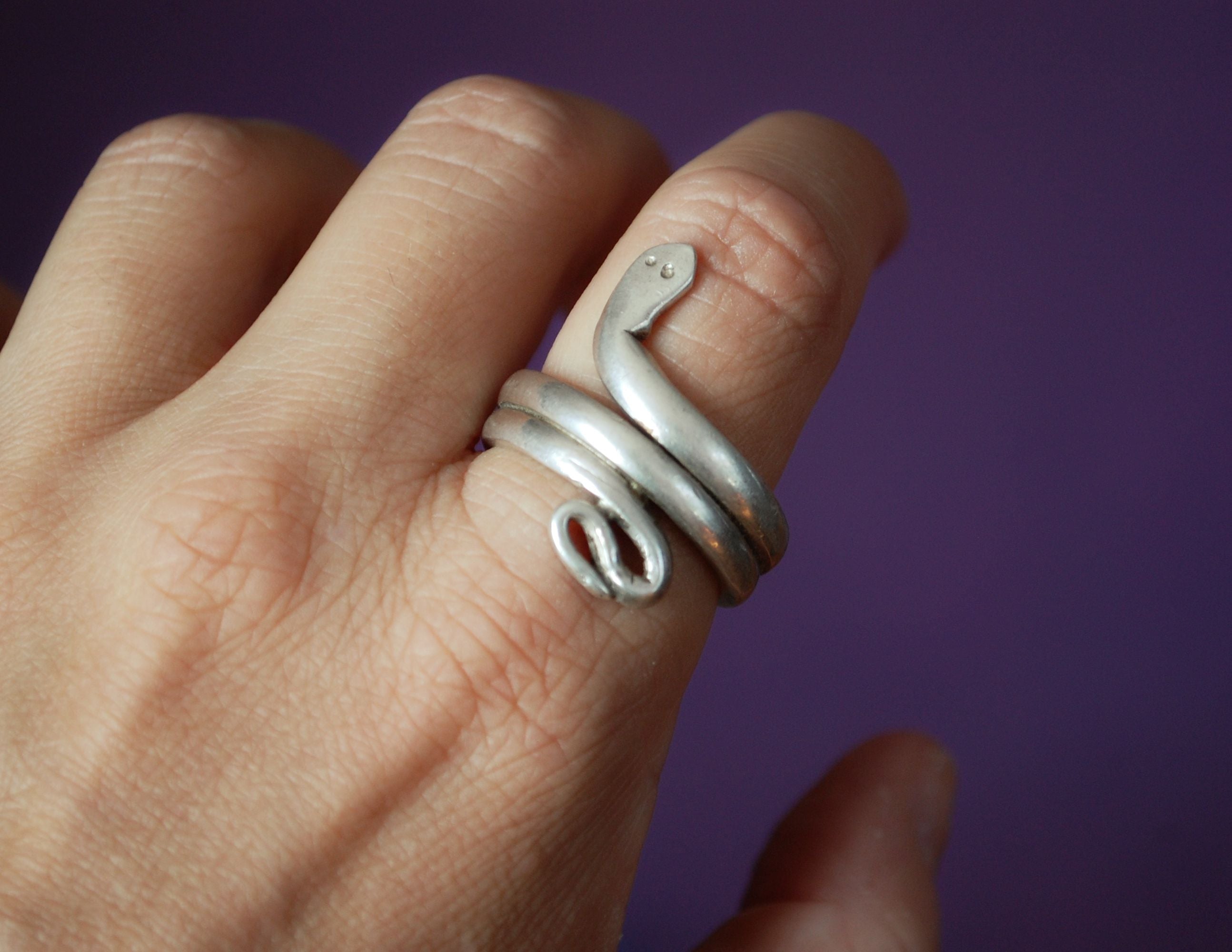 Snake Coil Ring from India - Size 8.5