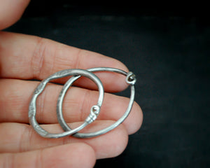 Lybian Berber Hoop Earrings - Rare Small Pair