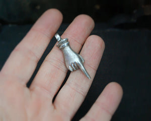 Solid Silver Hand Pendant