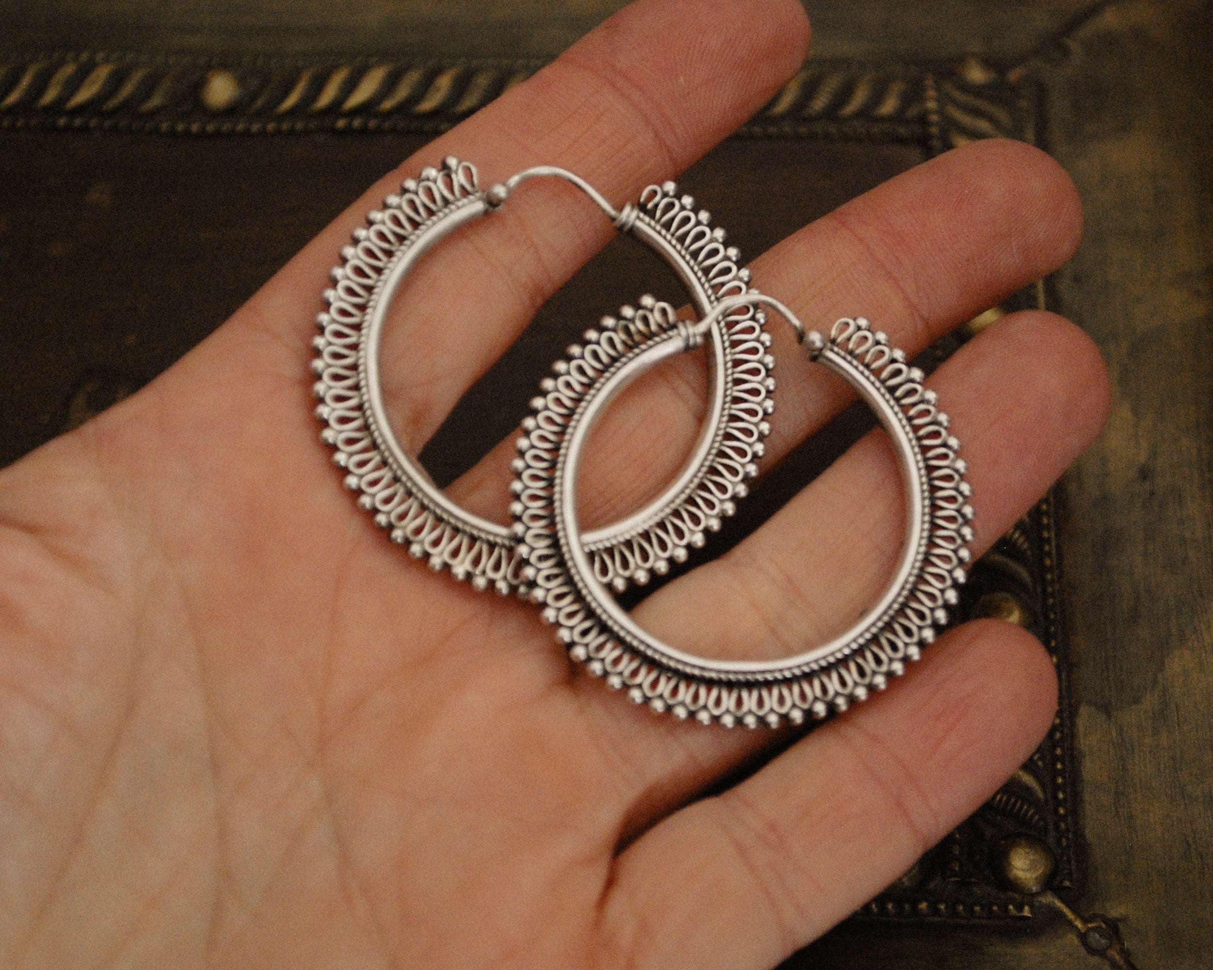 Rajasthani Hoop Earrings - LARGE