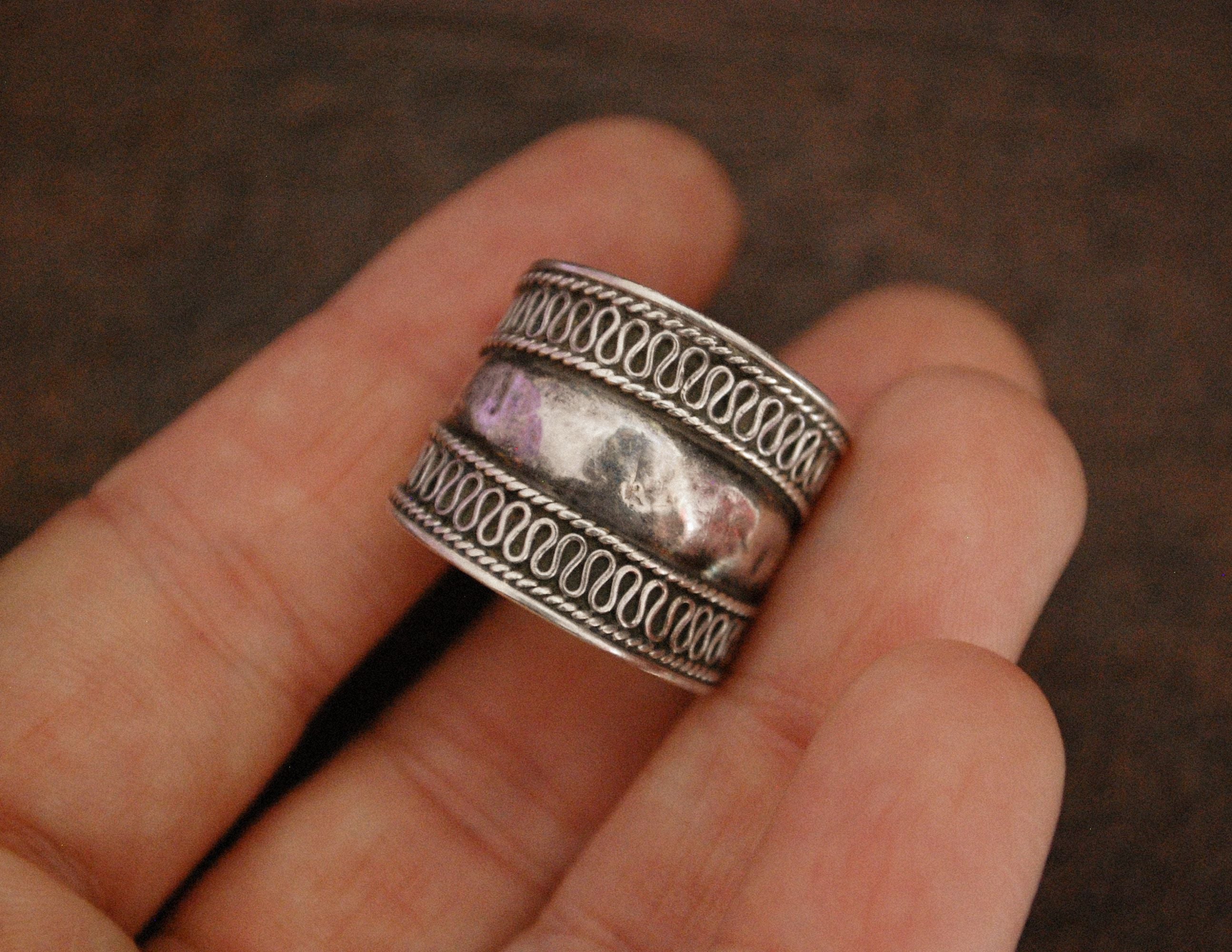 Ethnic Cigar Band Ring - Size 8