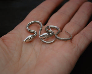 Snake Earrings - Silver Snake Earrings