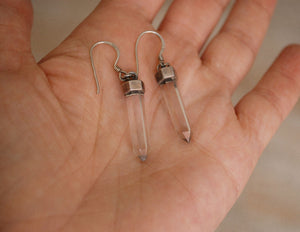 Crystal Quartz Point Earrings