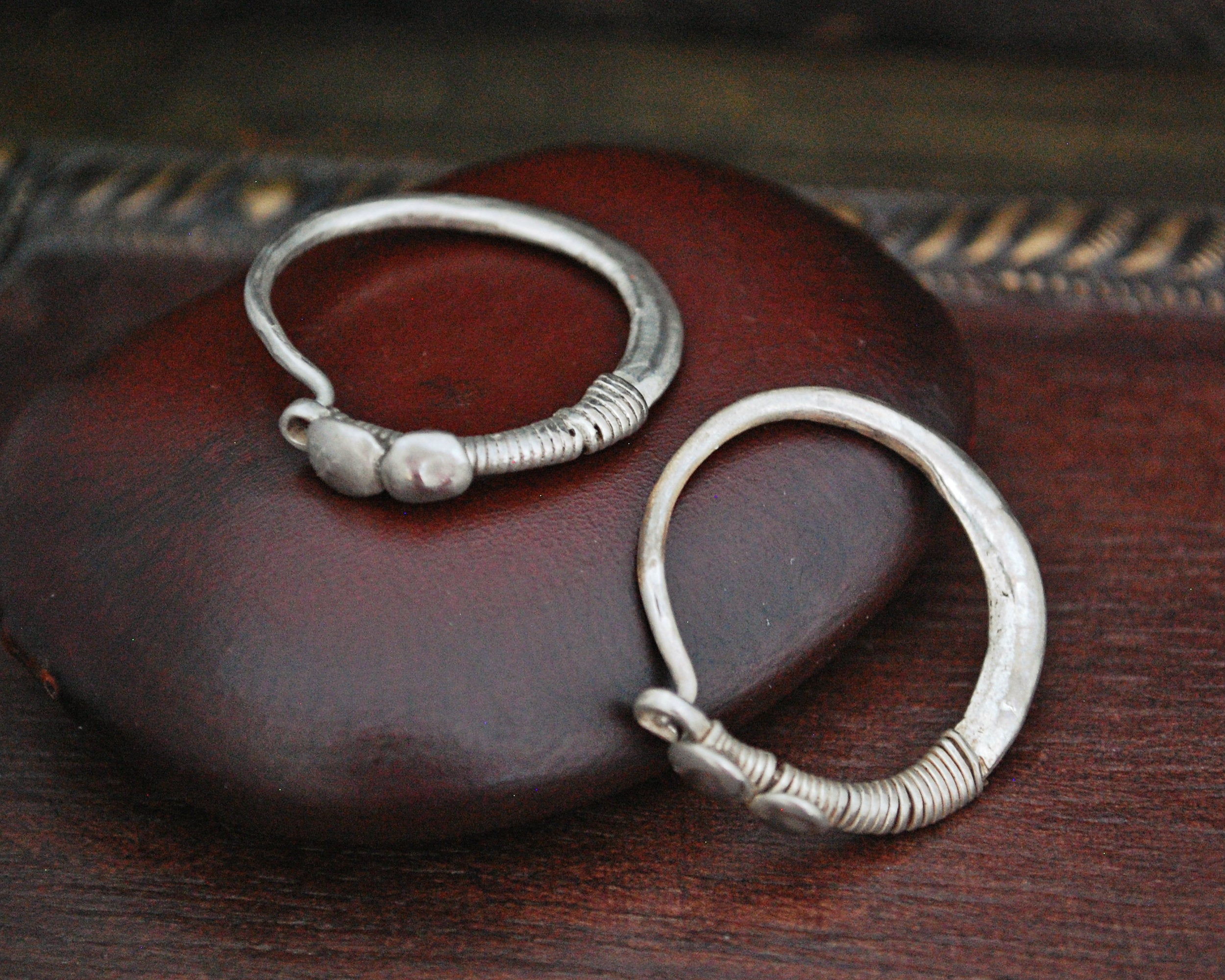 Antique Afghani Hoop Earrings