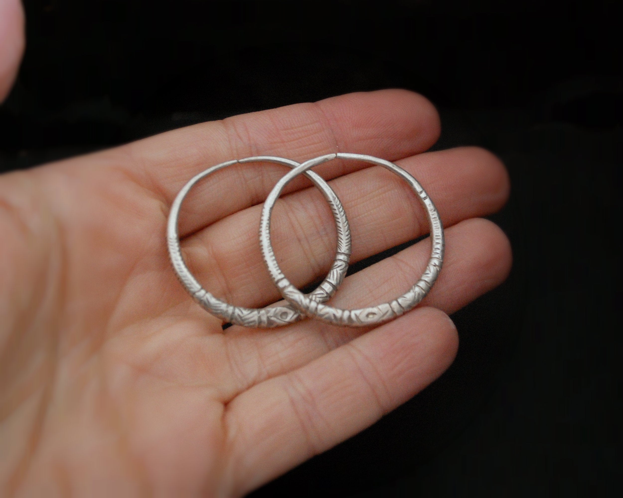 Tribal Afghani Hoop Earrings